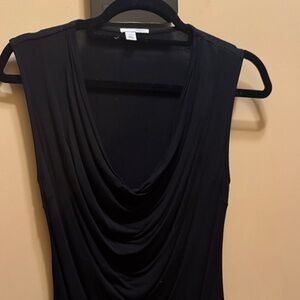 Halogen Elegant Black Sleeveless Tank